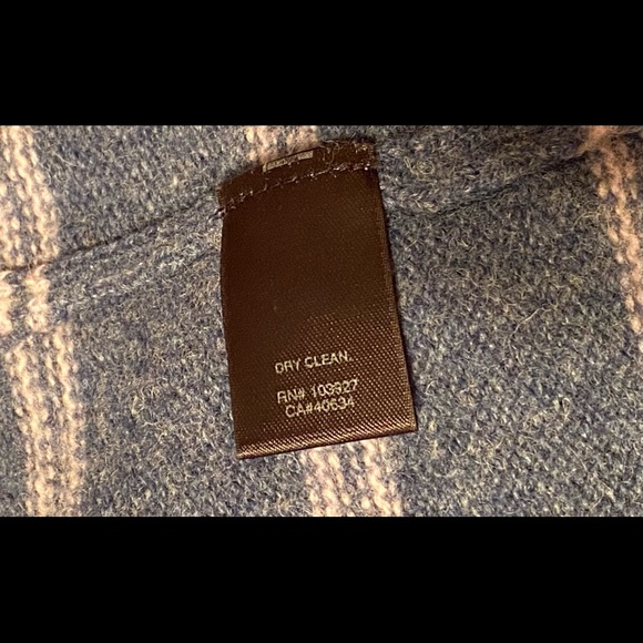 Marc Jacobs Ruffled Cardigan Navy & Pink Striped Sweater 100% Lambs Wool Sz M - Picture 6 of 10